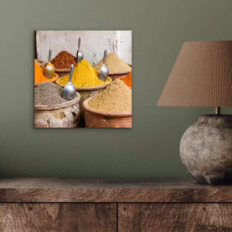 aluminium wall art - Herbs - Jars - Asian - Kruiden - Potten - Oosters aluminium wit klein