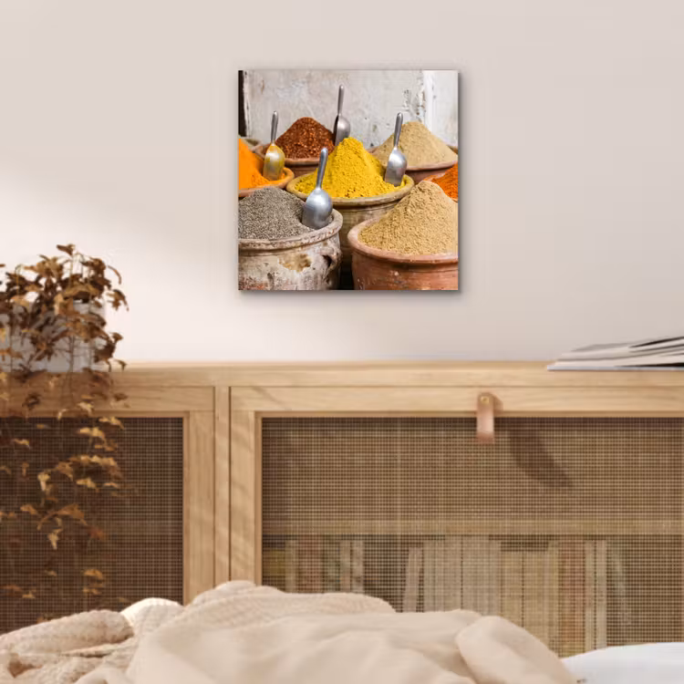 aluminium wall art - Herbs - Jars - Asian - Kruiden - Potten - Oosters aluminium wit klein