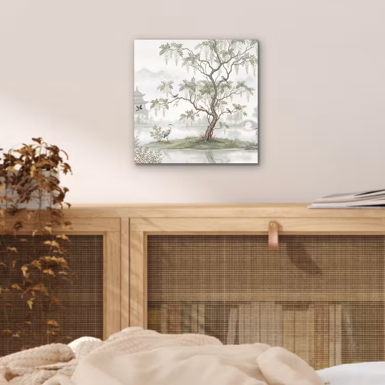 Reiger - Landschap - Groen aluminium wit klein -sfeer3