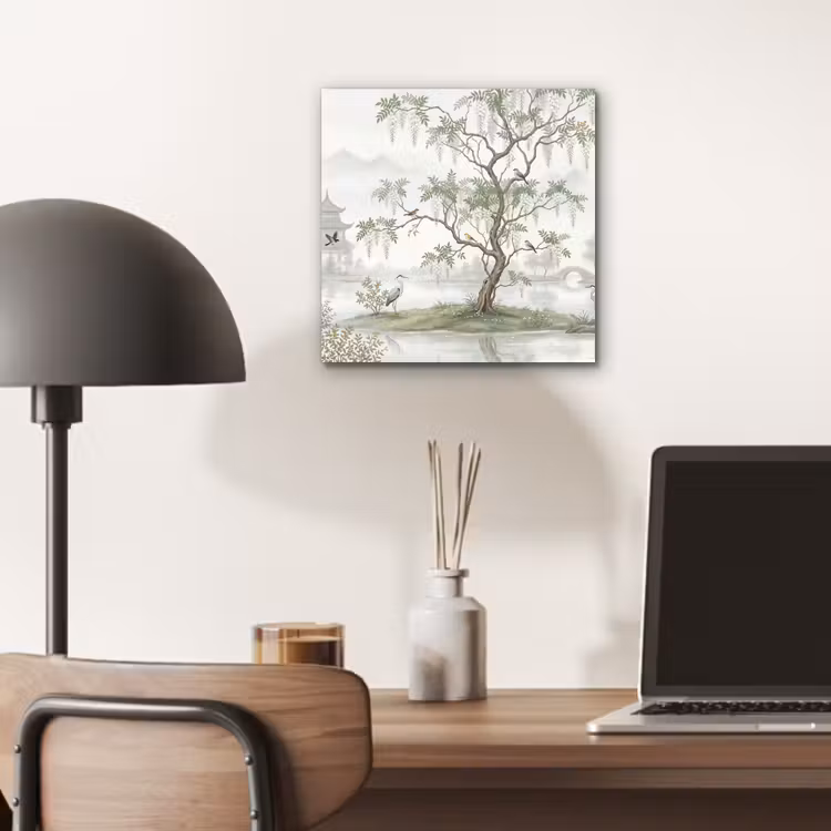 Reiger - Landschap - Groen aluminium wit klein -sfeer5