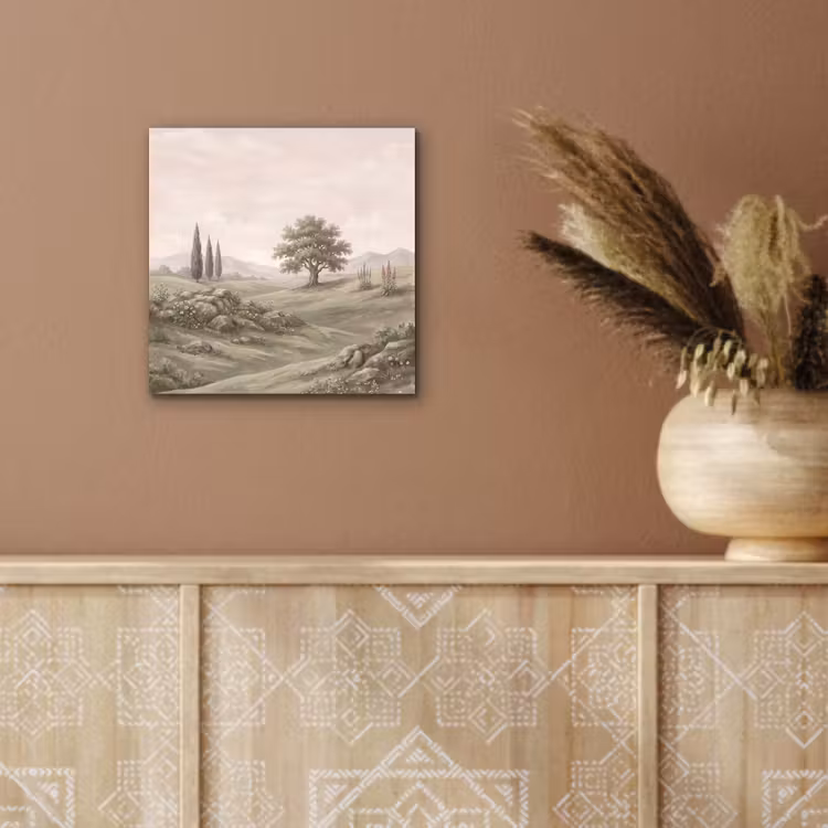 Heuvellandschap - Bomen - Natuur - Groen aluminium wit klein -sfeer4