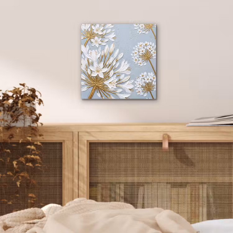 Illustratie - Bloemen - Blauw aluminium wit klein -sfeer3