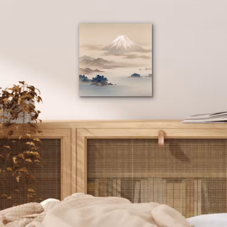 Japans - Landschap - Beige aluminium wit klein -sfeer3
