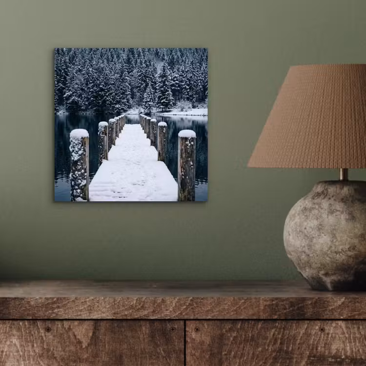 Steiger - Meer - Sneeuw - Bergen - Rustgevend aluminium wit klein -sfeer2