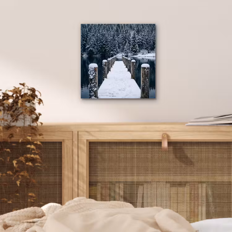 Steiger - Meer - Sneeuw - Bergen - Rustgevend aluminium wit klein -sfeer3