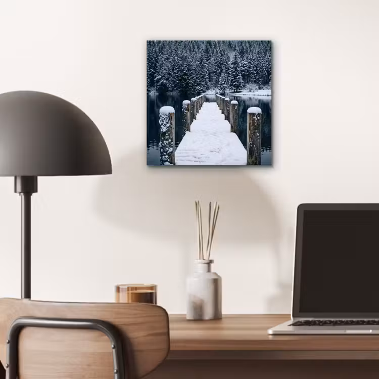 Steiger - Meer - Sneeuw - Bergen - Rustgevend aluminium wit klein -sfeer5