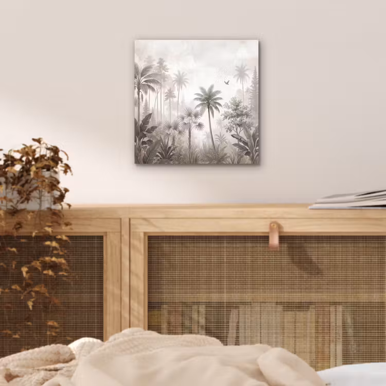 Jungle - Palmbomen - Natuur aluminium wit klein -sfeer3