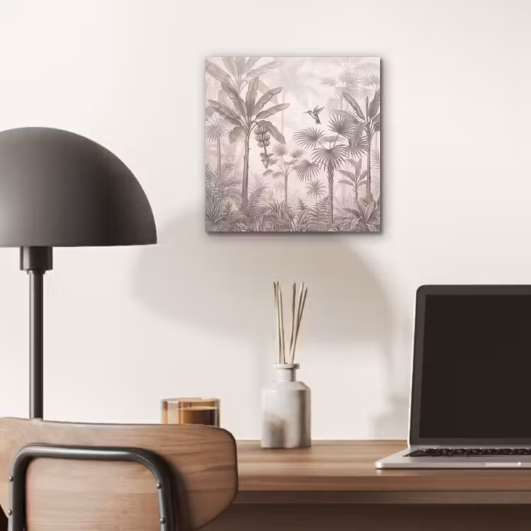Jungle - Banenboom - Kolibrie - Beige aluminium wit klein -sfeer5