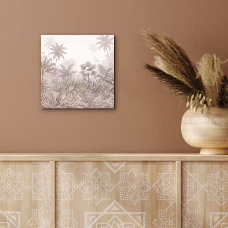 Jungle - Tropisch - Natuur -Vintage - Beige aluminium wit klein -sfeer4