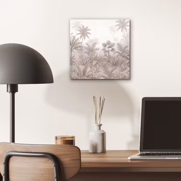 Jungle - Tropisch - Natuur -Vintage - Beige aluminium wit klein -sfeer5