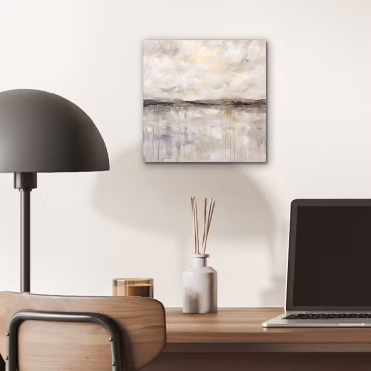 Landschap - Horizon - Natuur - Abstract - Neutraal aluminium wit klein -sfeer5