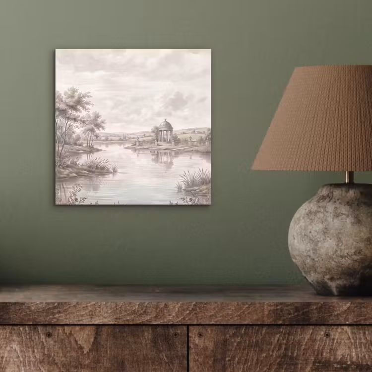 Landschap - Water - Natuur - Sepia aluminium wit klein -sfeer2