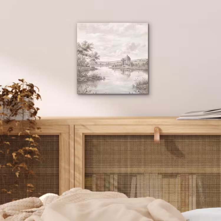 Landschap - Water - Natuur - Sepia aluminium wit klein -sfeer3