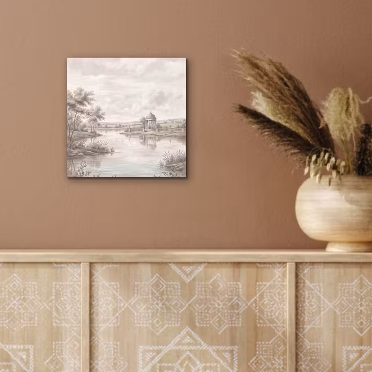 Landschap - Water - Natuur - Sepia aluminium wit klein -sfeer4