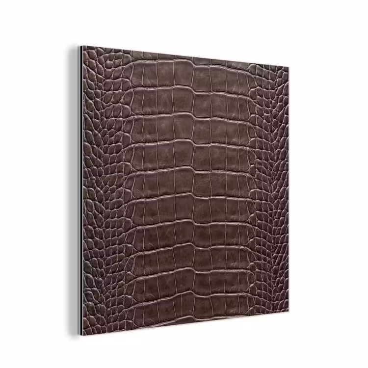 Leer - Krokodil - Mat aluminium wit klein -3d