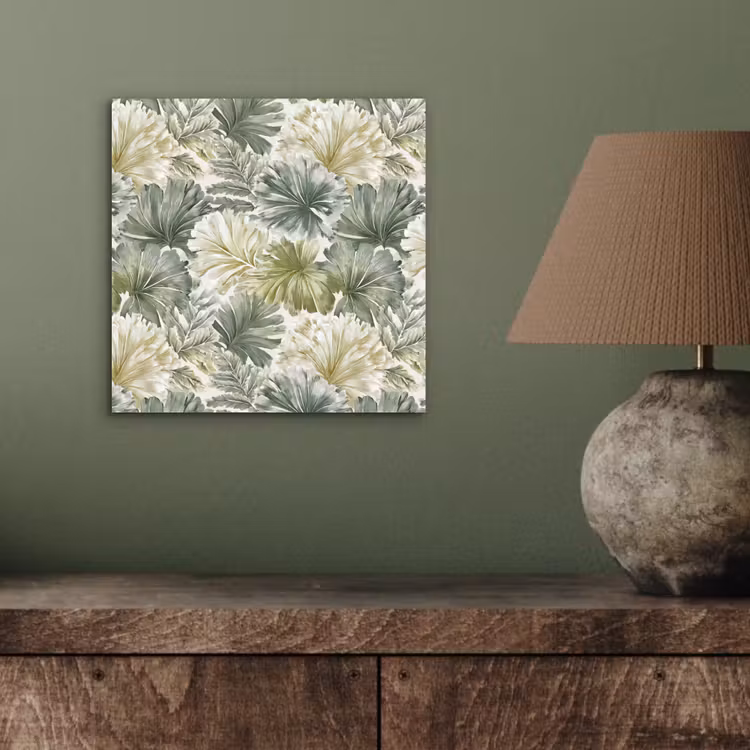 Bladeren - Botanisch - Groen aluminium wit klein 46 -sfeer2