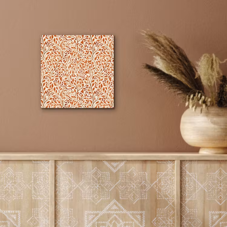 Bladeren - Botanisch - Terracotta aluminium wit klein 46 -sfeer4