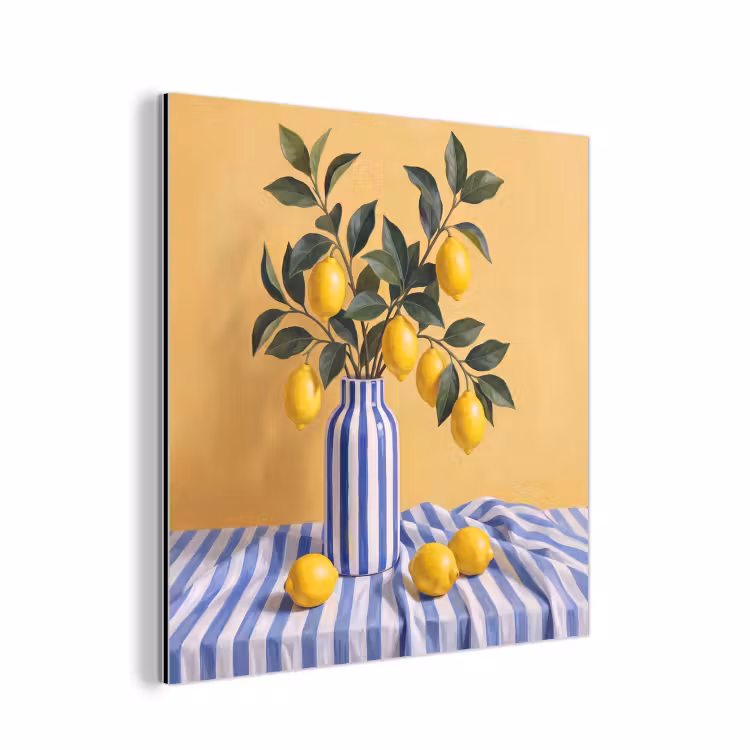 aluminium wall art - Lemon - Still Life - Modern - Citroen - Stilleven - Modern aluminium wit klein