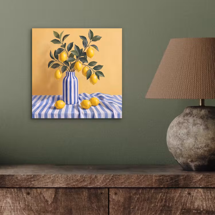 aluminium wall art - Lemon - Still Life - Modern - Citroen - Stilleven - Modern aluminium wit klein