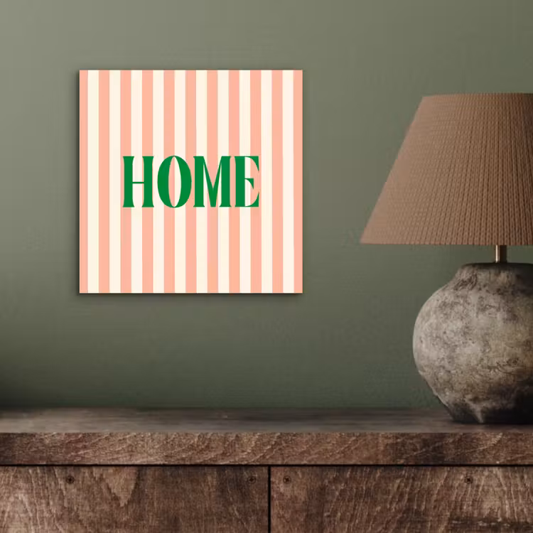 Zachtroze - Groen - Strepen - Home aluminium wit klein -sfeer2