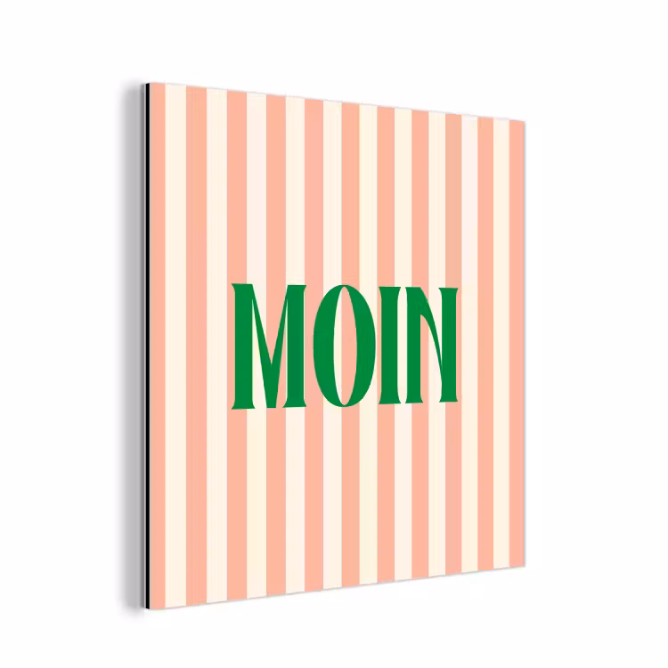 Zachtroze - Groen - Strepen - Moin aluminium wit klein -3d