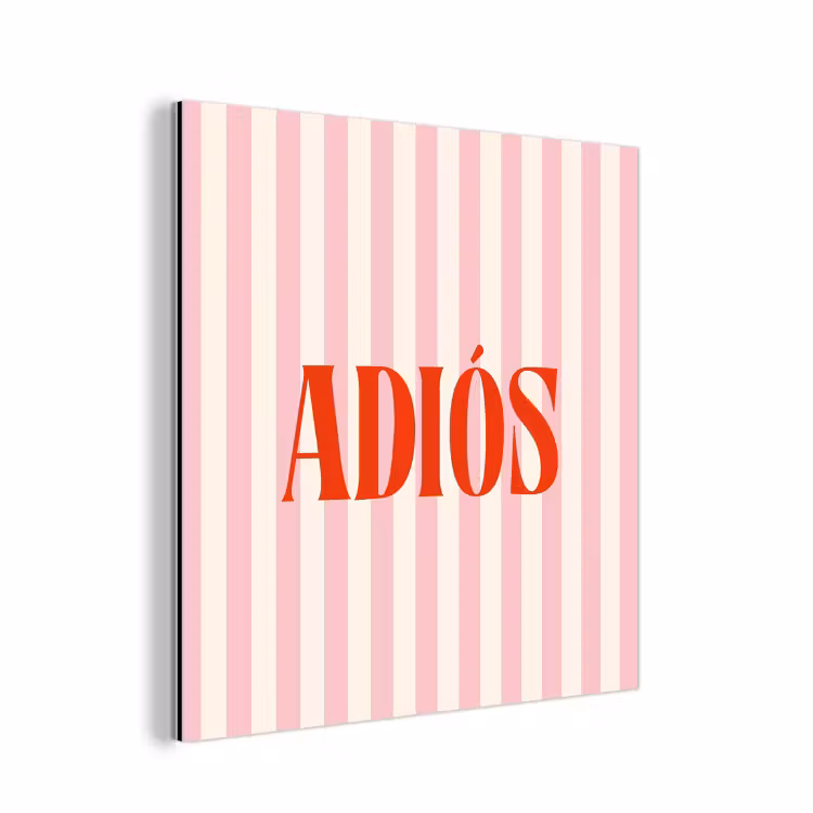 Zachtroze - Rood - Strepen - Adiós aluminium wit klein -3d