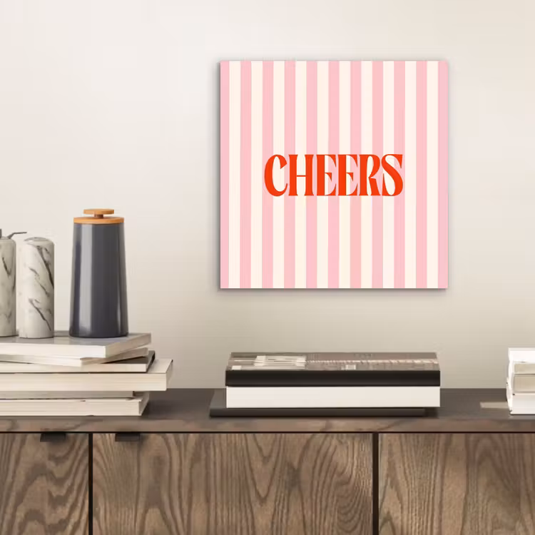 Zachtroze - Rood - Strepen - Cheers aluminium wit klein -sfeer1