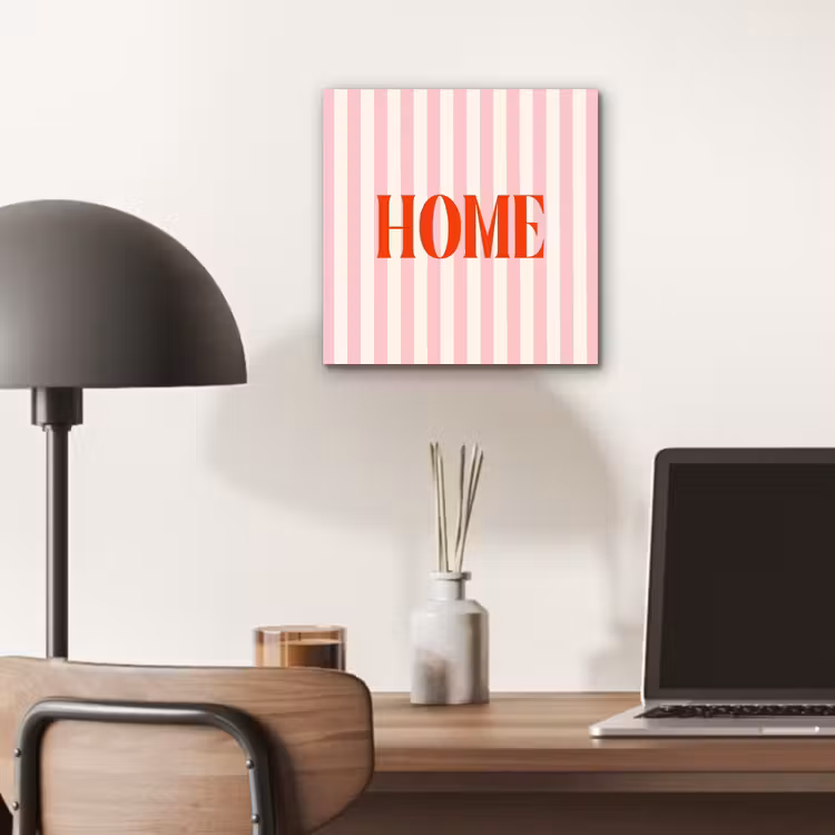 Zachtroze - Rood - Strepen - Home aluminium wit klein -sfeer5