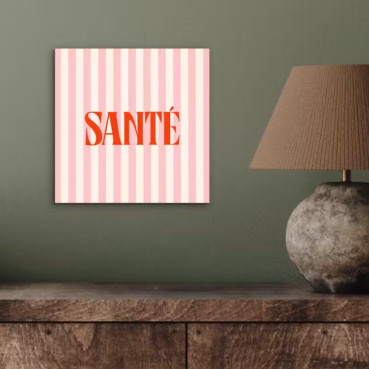 Zachtroze - Rood - Strepen - Santé aluminium wit klein -sfeer2