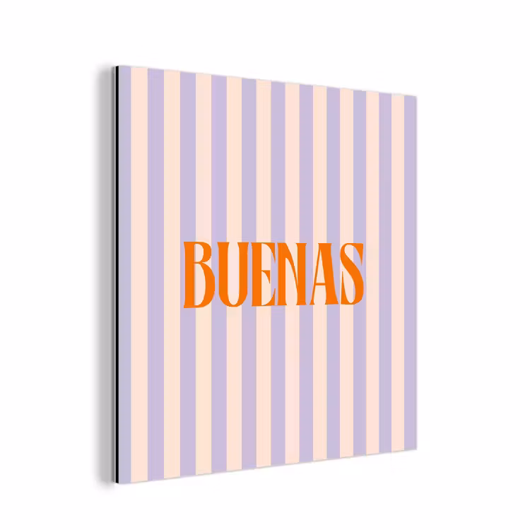 Lila - Oranje - Strepen - Buenas aluminium wit klein -3d