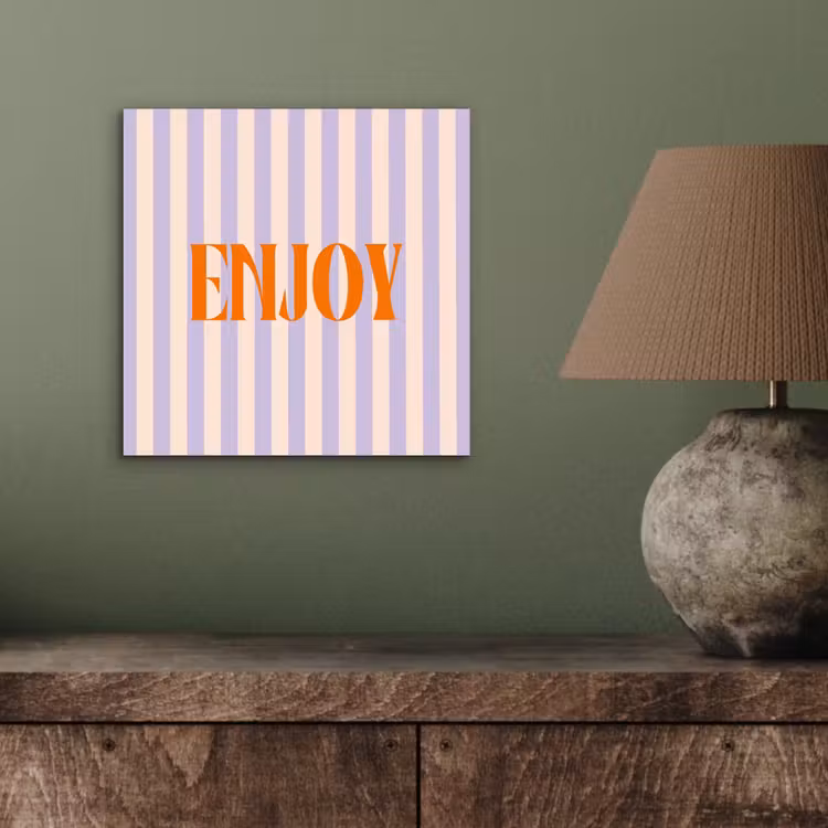Lila - Oranje - Strepen - Enjoy aluminium wit klein -sfeer2
