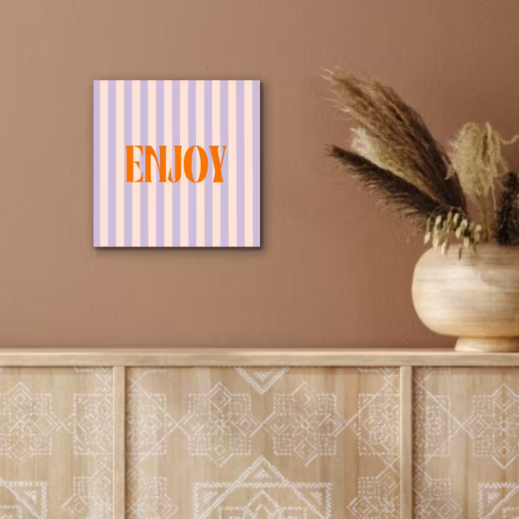 Lila - Oranje - Strepen - Enjoy aluminium wit klein -sfeer4