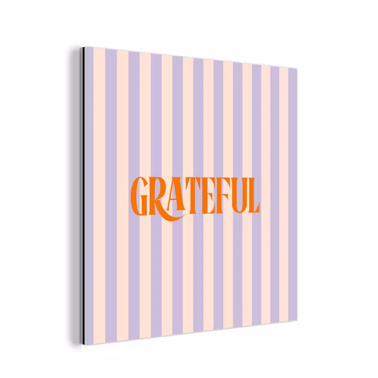 Lila - Oranje - Strepen - Grateful aluminium wit klein -3d