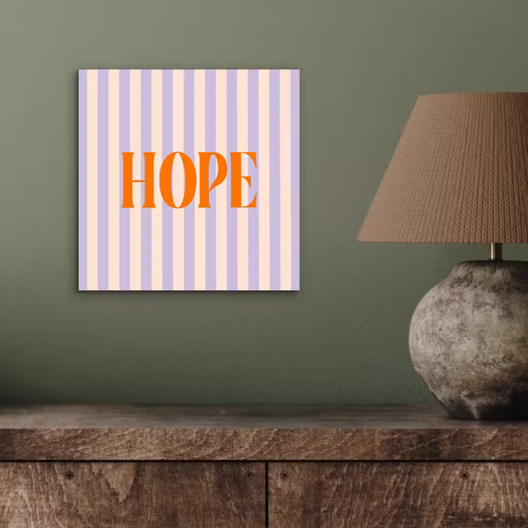 Lila - Oranje - Strepen - Hope aluminium wit klein -sfeer2