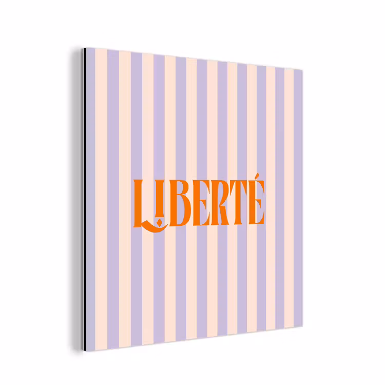 Lila - Oranje - Strepen - Liberté aluminium wit klein -3d
