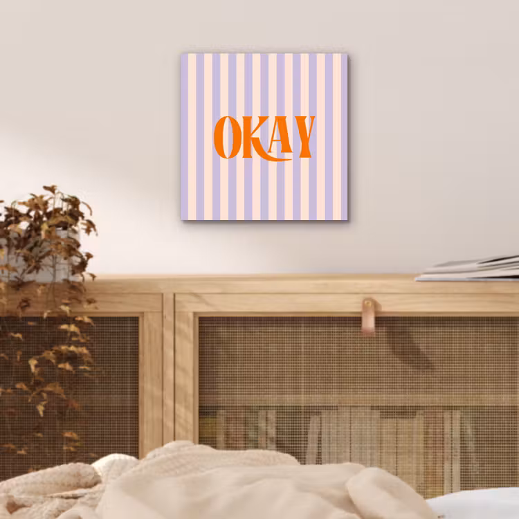 Lila - Oranje - Strepen - Okay aluminium wit klein -sfeer3