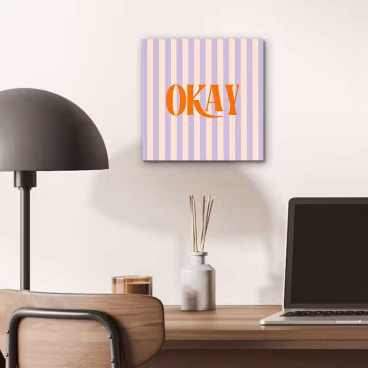 Lila - Oranje - Strepen - Okay aluminium wit klein -sfeer5