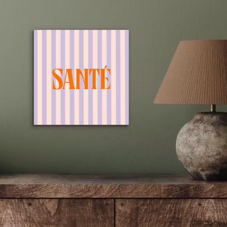 Lila - Oranje - Strepen - Santé aluminium wit klein -sfeer2