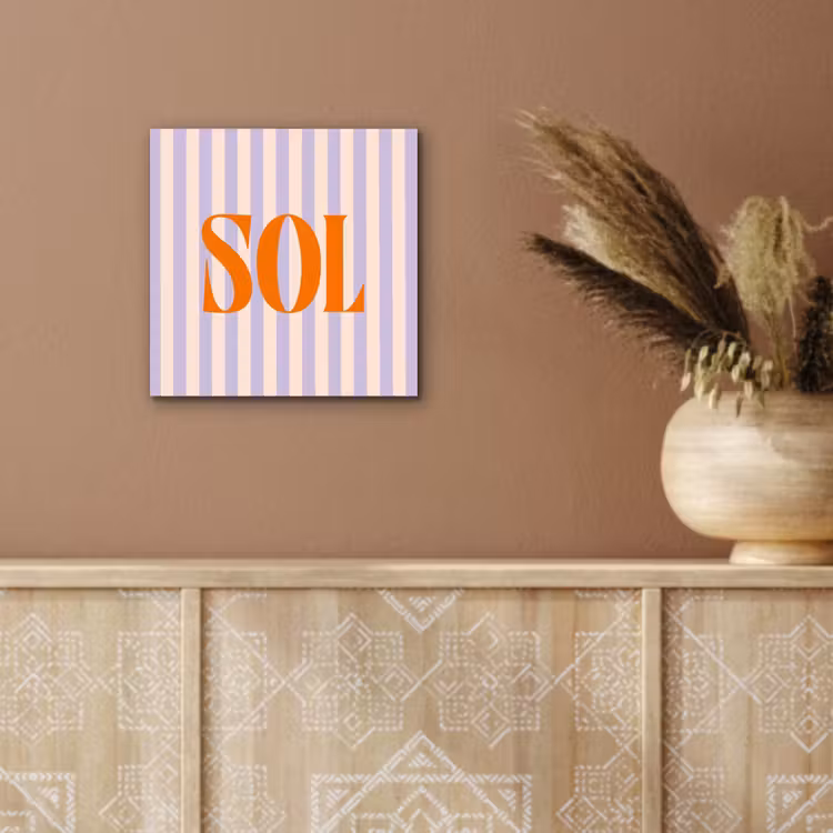 Lila - Oranje - Strepen - Sol aluminium wit klein -sfeer4