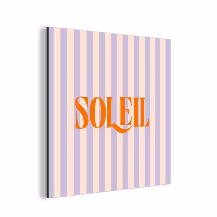 Lila - Oranje - Strepen - Soleil aluminium wit klein -3d