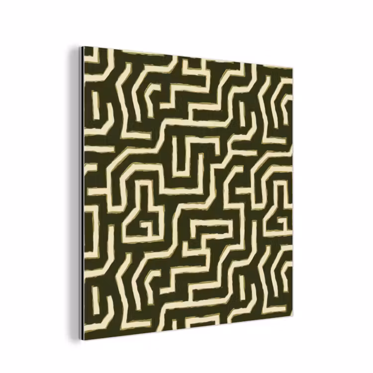 Lijnen - Abstract - Groen aluminium wit klein 46 -3d