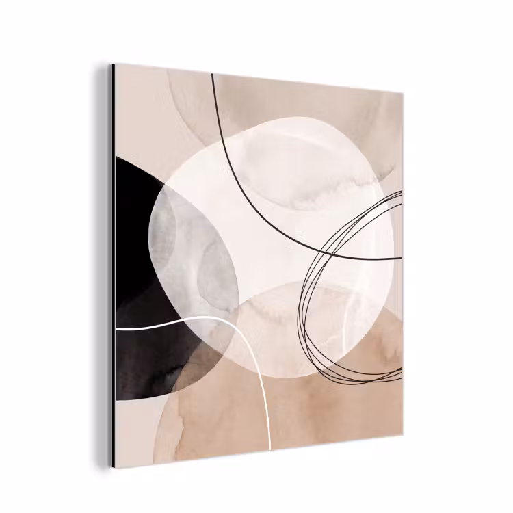 aluminium wall art - Lines - Wavy - Art - Lijnen - Golvend - Kunst aluminium wit klein