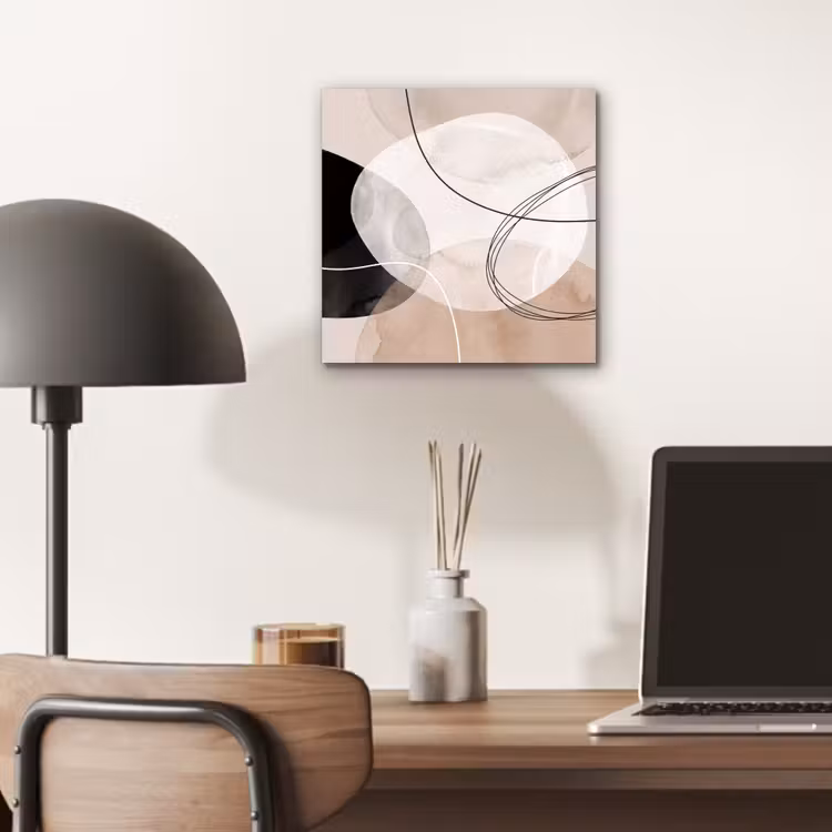aluminium wall art - Lines - Wavy - Art - Lijnen - Golvend - Kunst aluminium wit klein