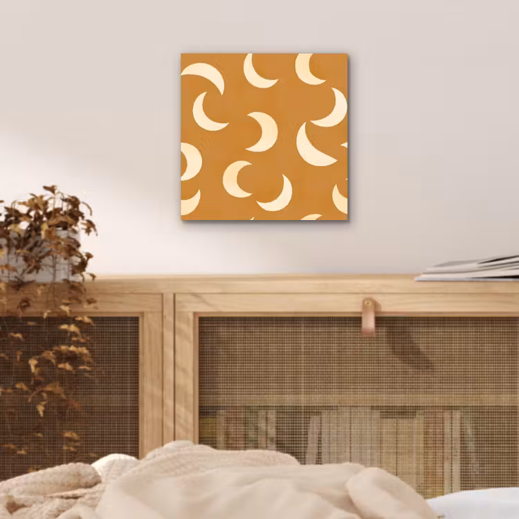 Manen - Patroon - Oker aluminium wit klein 46 -sfeer3