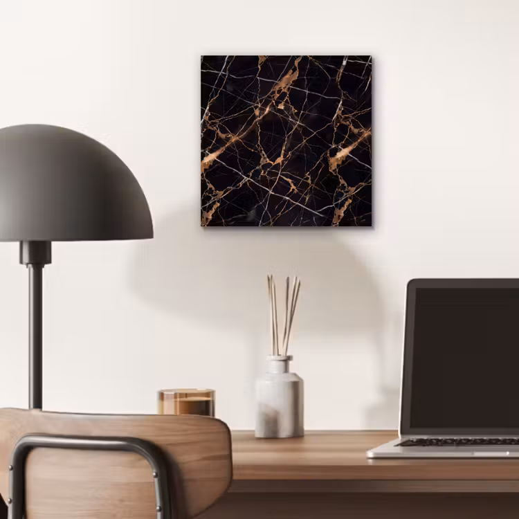 Marmer - Goud - Abstract - Zwart aluminium wit klein -sfeer5
