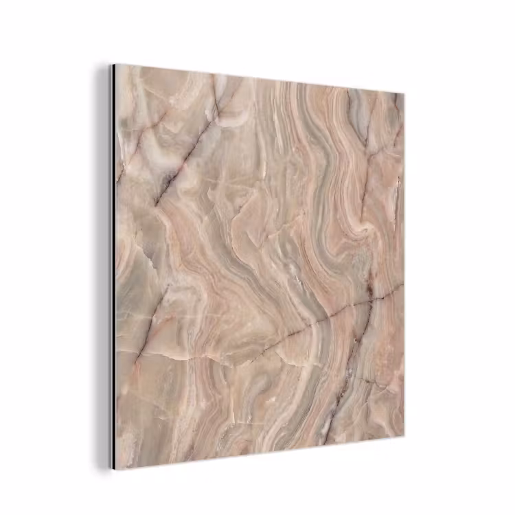 Marmer - Patroon - Abstract - Beige - Groen aluminium wit klein -3d