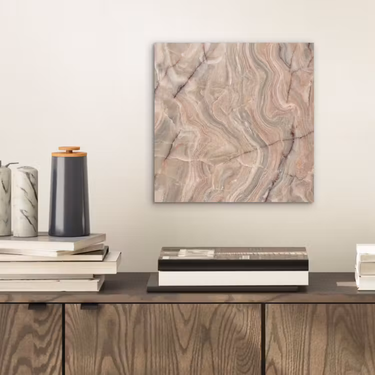 Marmer - Patroon - Abstract - Beige - Groen aluminium wit klein -sfeer1
