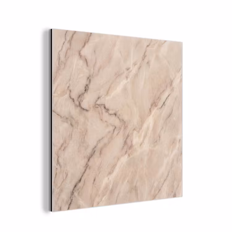 Marmer - Patroon - Abstract - Modern - Beige aluminium wit klein -3d