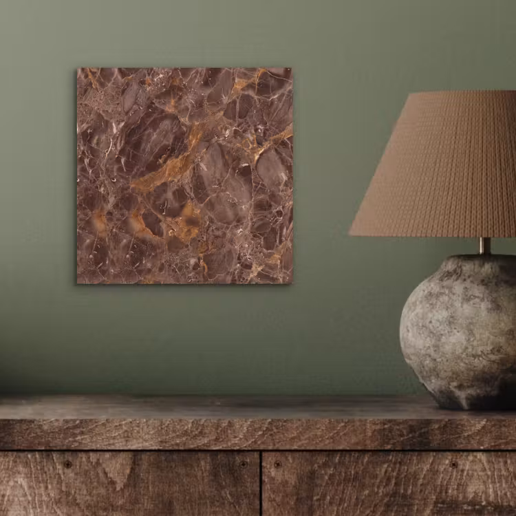 Marmer - Patroon - Natuur - Bruin - Goud aluminium wit klein -sfeer2