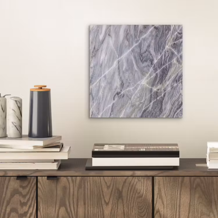 Marmer - Ader - Patroon - Abstract - Grijs aluminium wit klein -sfeer1